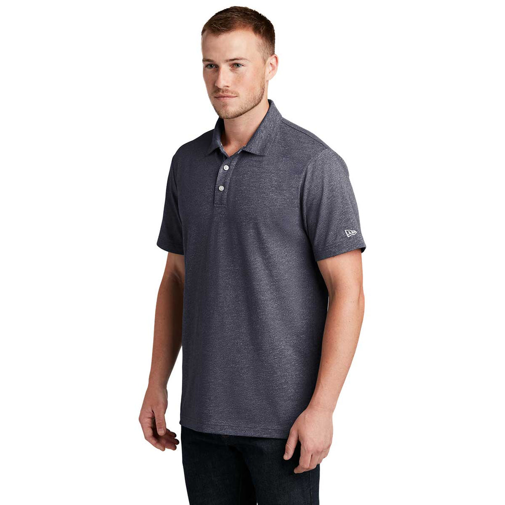 New Era Men's True Navy Twist Slub Polo