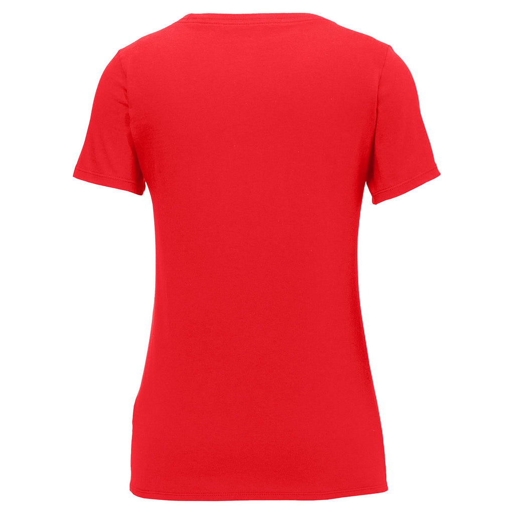 Nike Women's University Red Core Cotton Scoop Neck Tee