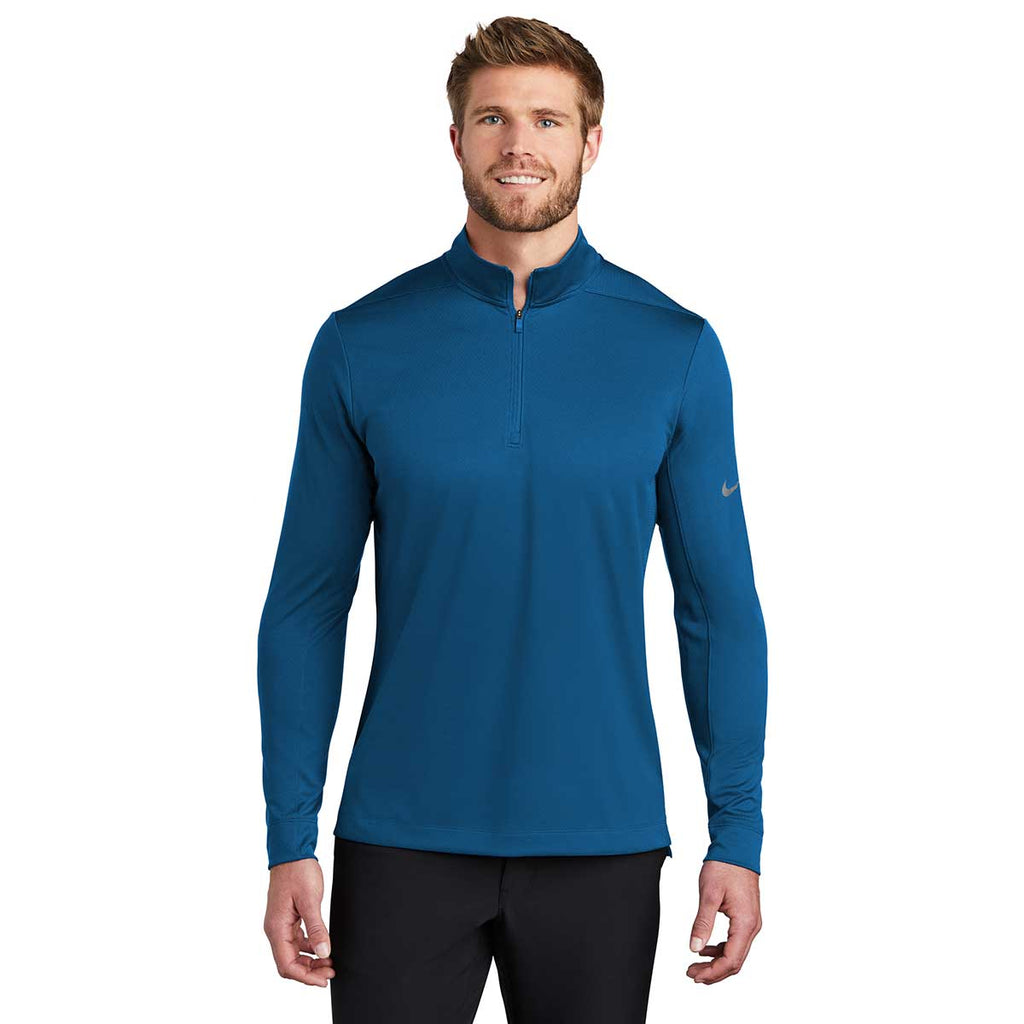 Nike Men's Gym Blue Half Zip Cover-Up