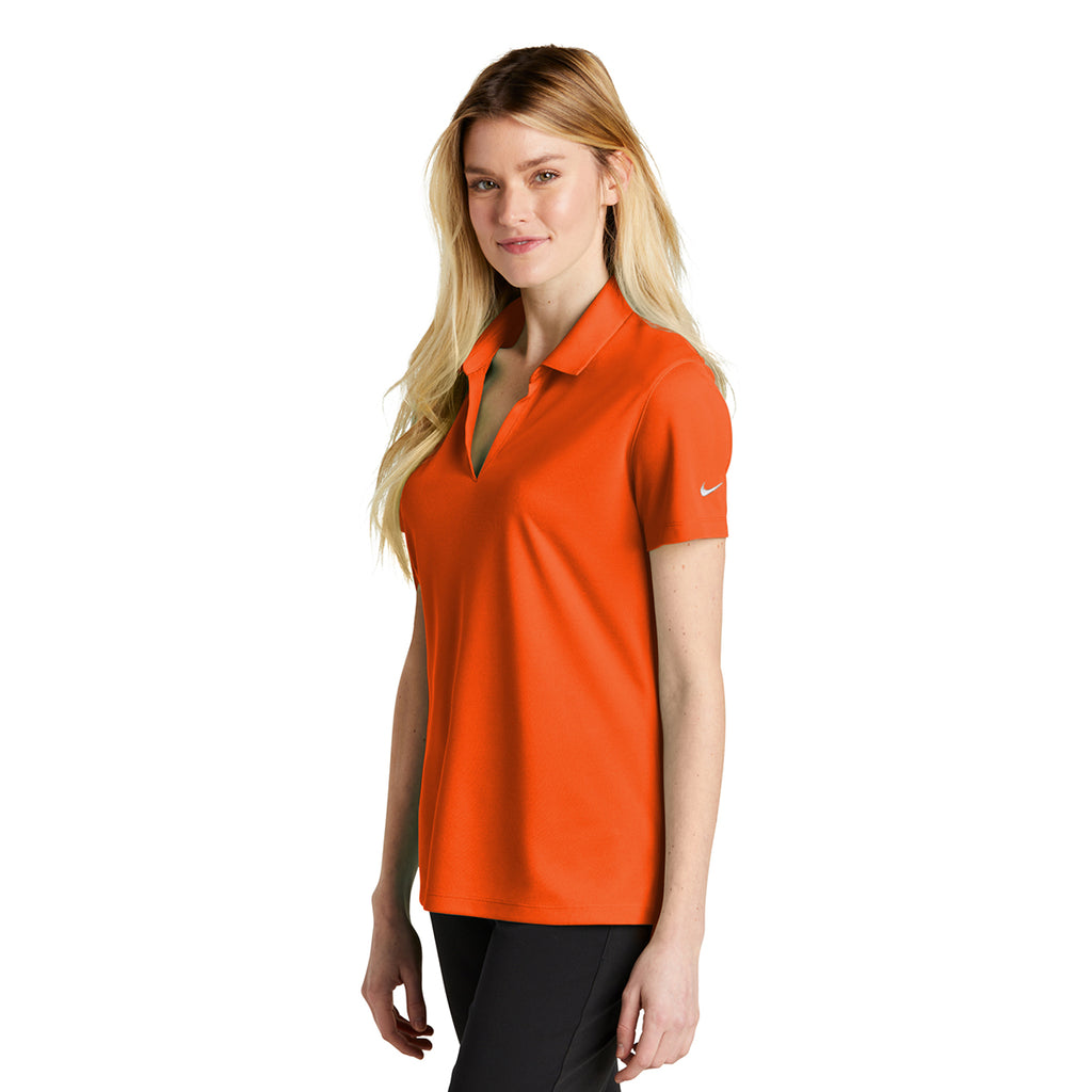 Nike Women's Brilliant Orange Dri-FIT Micro Pique 2.0 Polo