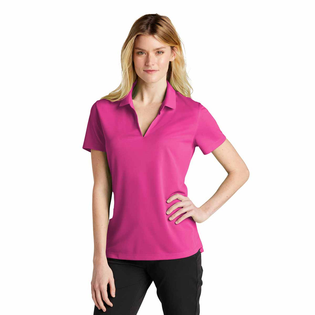 Nike Women's Vivid Pink Dri-FIT Micro Pique 2.0 Polo