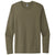 Next Level Men's Military Green Cotton Long Sleeve Tee