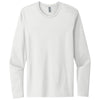 Next Level Men's White Cotton Long Sleeve Tee