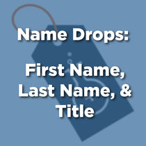 First, Last, & Title