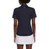 Original Penguin Women's Black Iris Blue Solid Polo