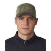 Adams Men's Cactus/Black 6-Panel Pigment-Dyed Distressed Trucker Cap