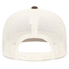 Pacific Headwear Grey Brown/Beige/Grey BrownContrast Stitch Trucker Pacflex Snapback Cap