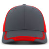 Pacific Headwear Carbon/Red/Carbon Welded Sideline Cap
