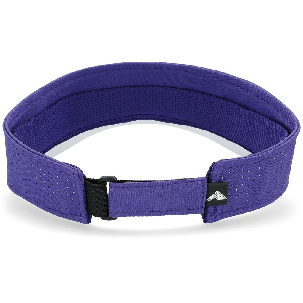 Pacific Headwear Purple/White Perforated Coolcore Visor