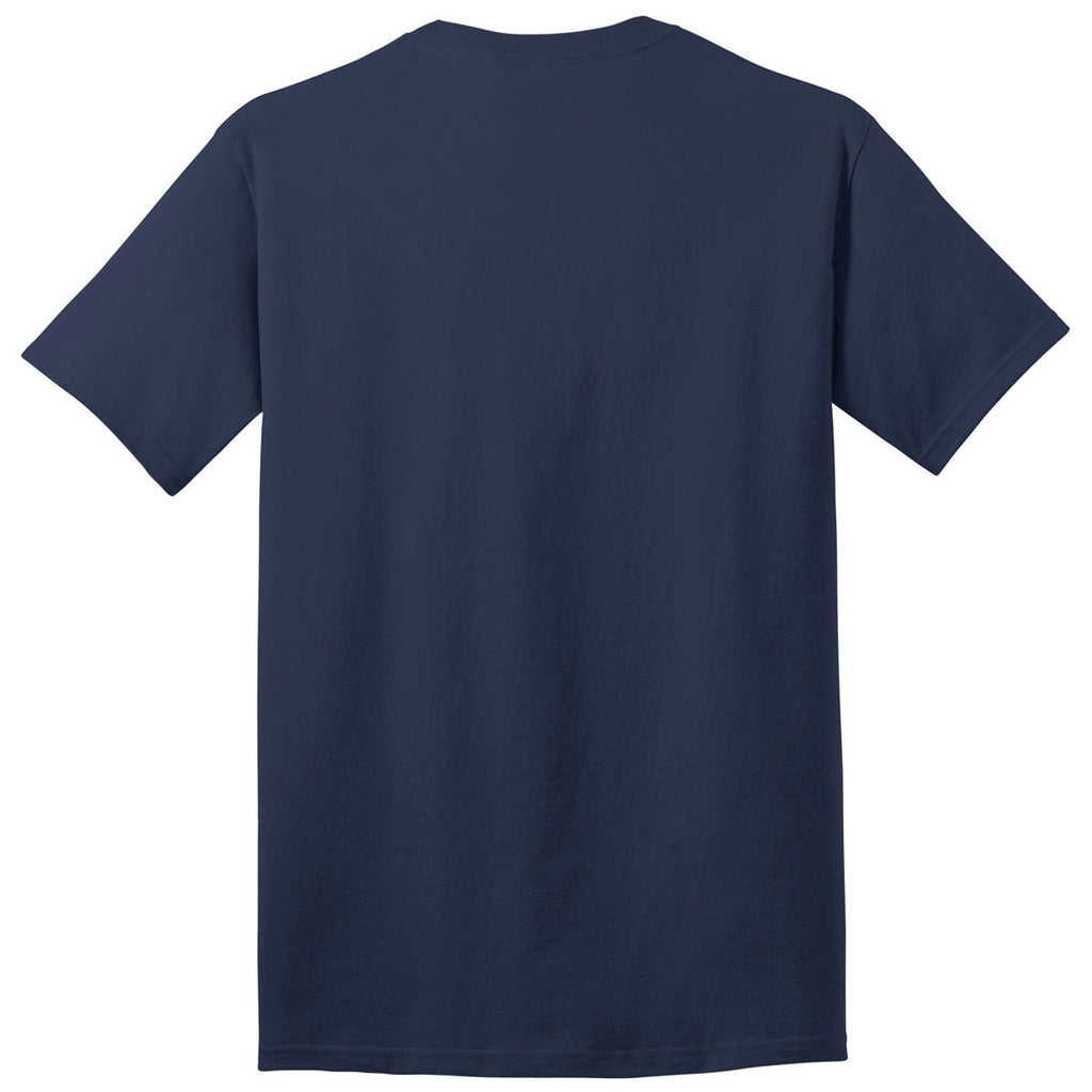 Port & Company Men's Navy Core Cotton DTG Tee