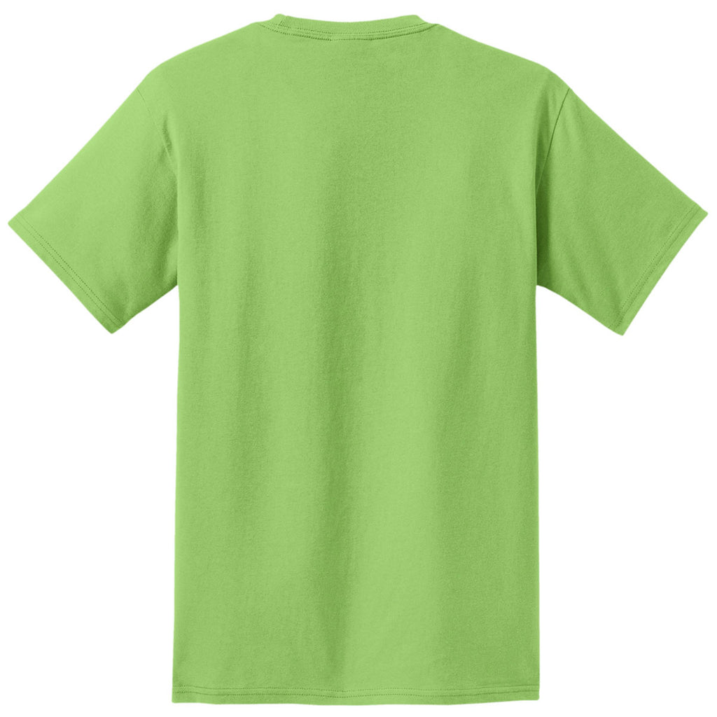 Port & Company Men's Lime Essential Pocket Tee