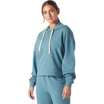 Glyder Women's Lagoon Vintage Oversized Cropped Hoodie