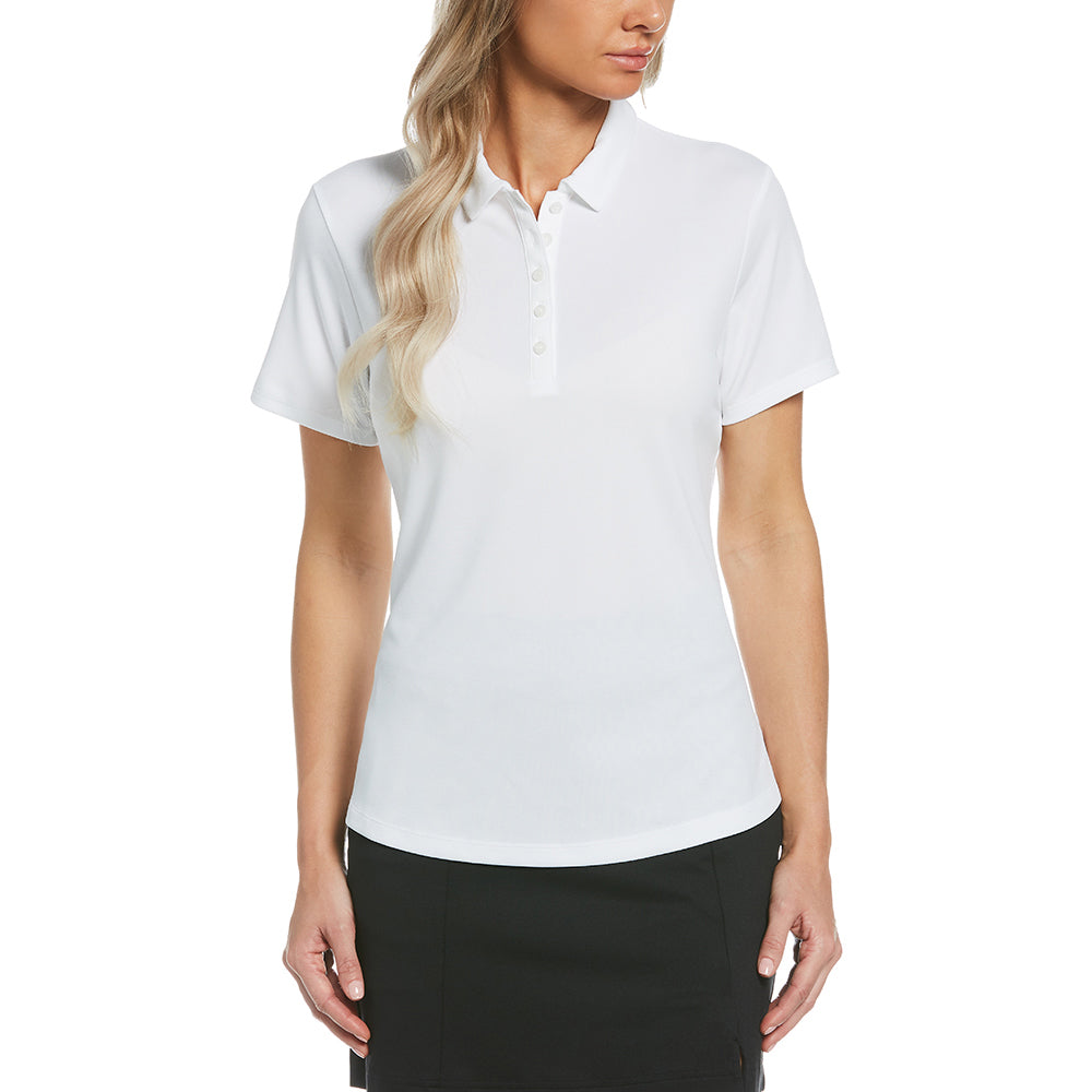 Perry Ellis Women's Bright White Classic Polo