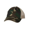 Valucap Green Camo/Tan Sandwich Trucker Cap