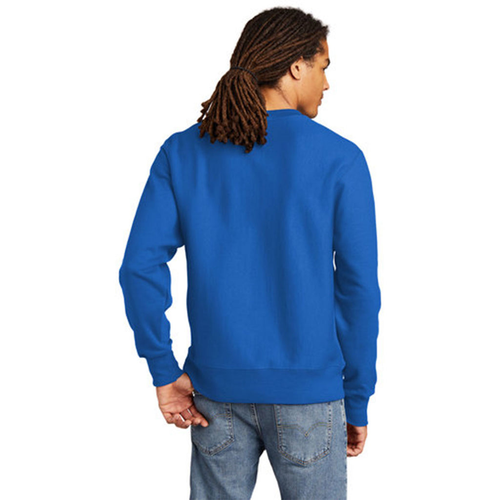 Champion Men's Athletic Royal Reverse Weave Crewneck Sweatshirt