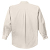Port Authority Men's Light Stone/Classic Navy Extended Size Long Sleeve Easy Care Shirt