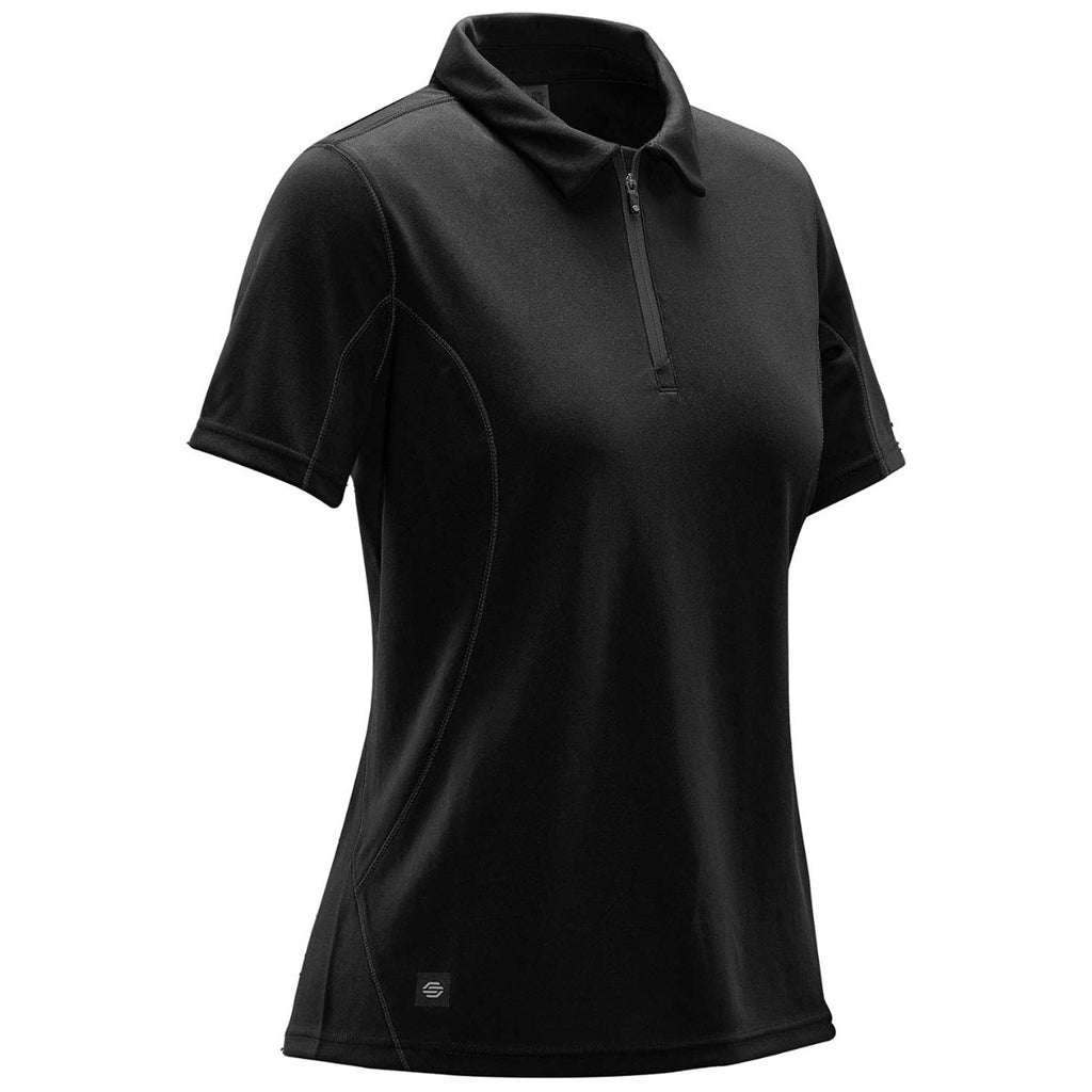 Stormtech Women's Black/Dolphin Pulse 1/4 Zip Polo