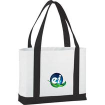 Bullet White with Black Trim Large Boat Tote