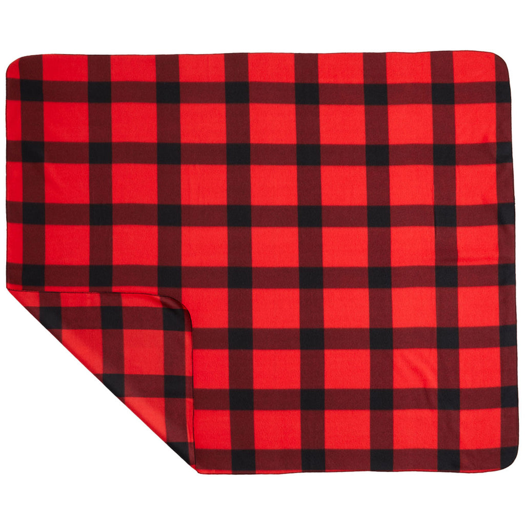 Bullet Red/Black Buffalo Plaid Fleece Blanket