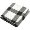 Bullet White/Black Buffalo Plaid Fleece Blanket