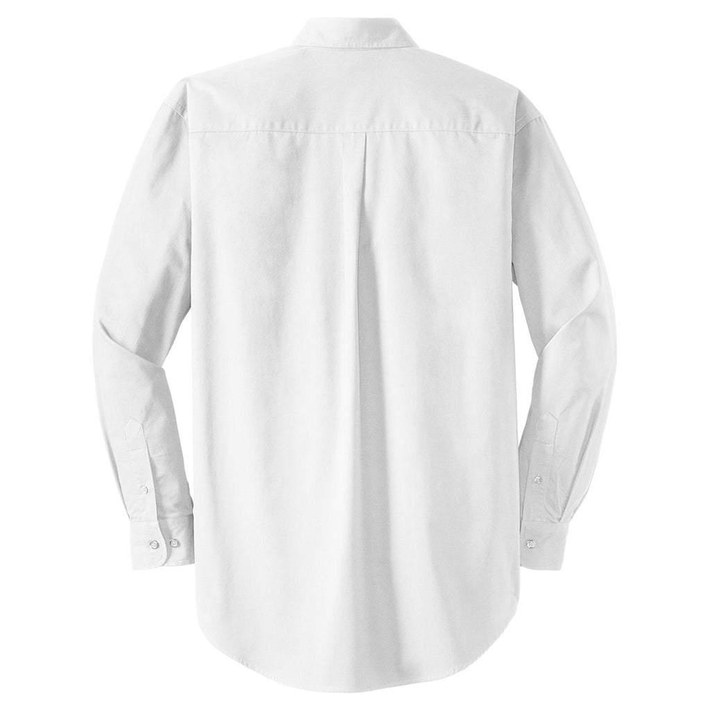 CornerStone Men's White Long Sleeve SuperPro Twill Shirt