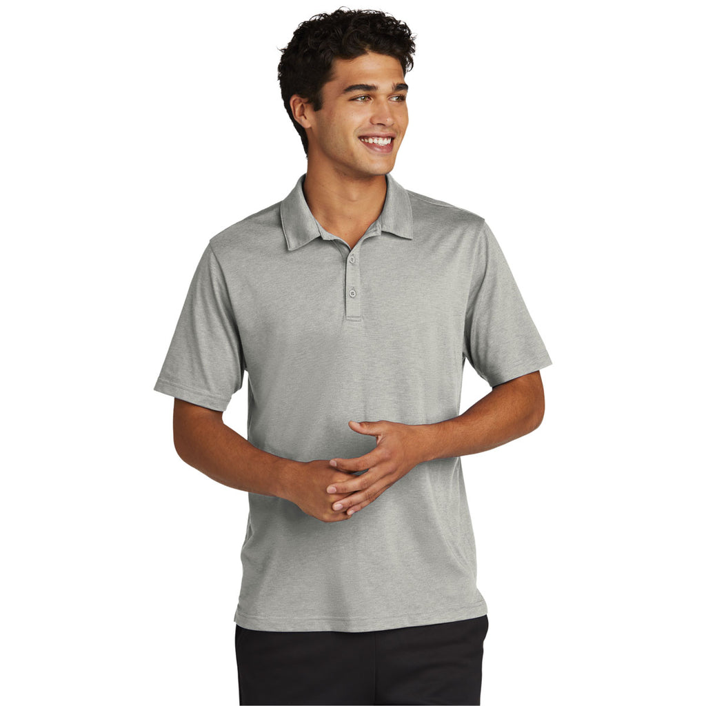 Sport-Tek Men's Silver PosiCharge Strive Polo