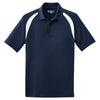 Sport-Tek Men's True Navy/White Dry Zone Colorblock Raglan Polo