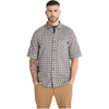 Timberland Men's Black Iris Woodfort Short Sleeve Flannel Flex Shirt