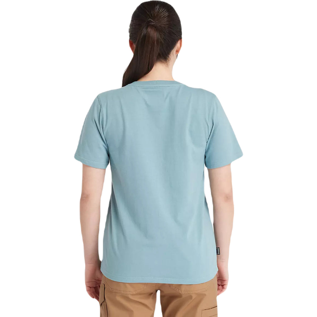 Timberland Women's Smoke Blue Cotton Core T-Shirt