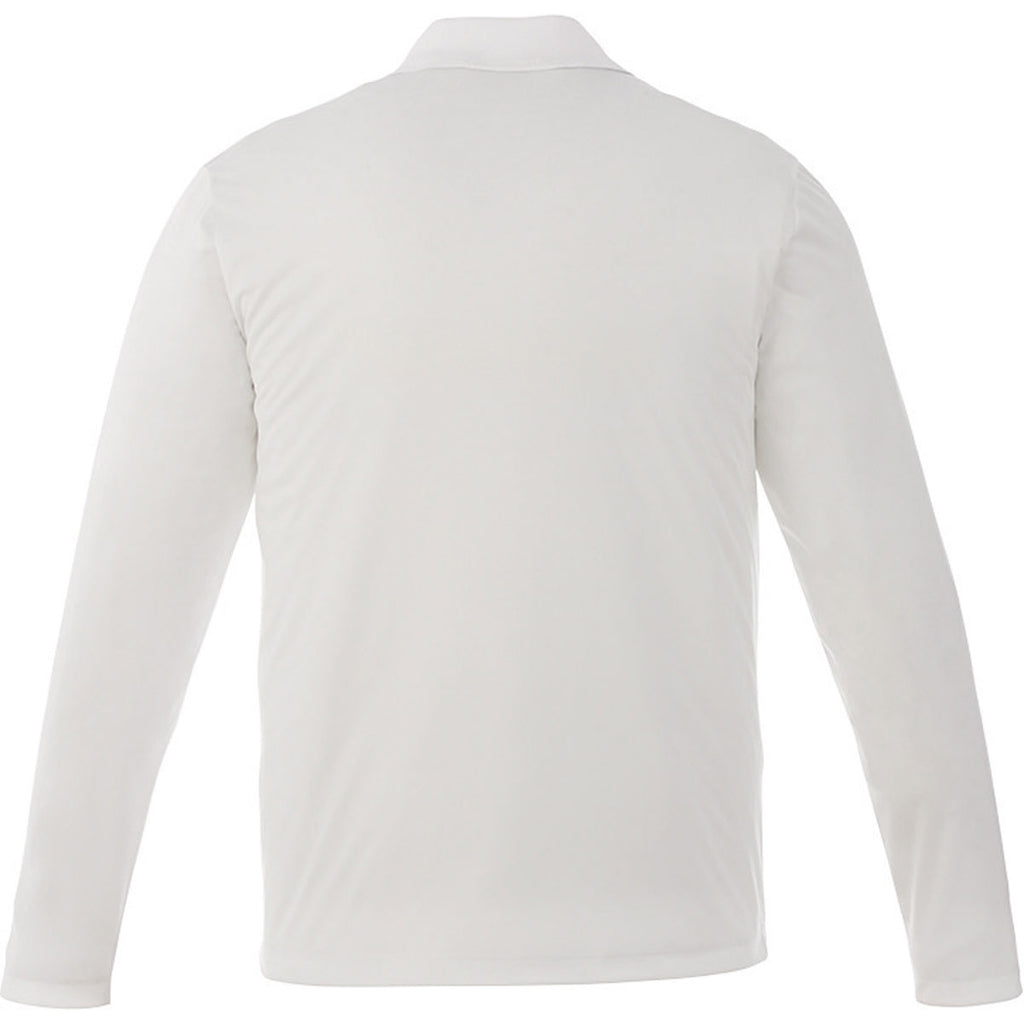 Trimark Men's White Mori Long Sleeve Polo