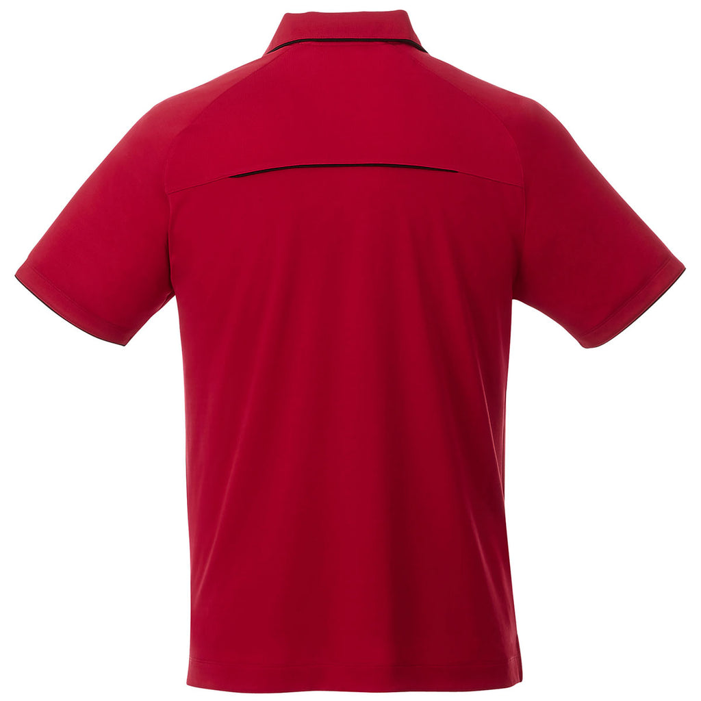 Elevate Men's Team Red/Black Remus Short Sleeve Polo