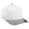 TravisMathew White/Heather Grey Cruz Colorblock Trucker Cap