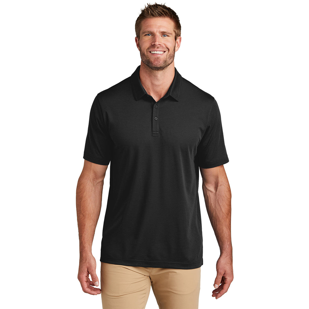 TravisMathew Men's Black Bayfront Solid Polo