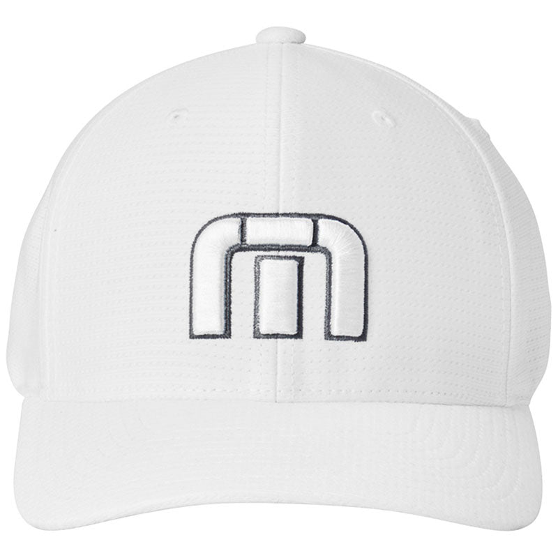 TravisMathew White Front Icon Cap