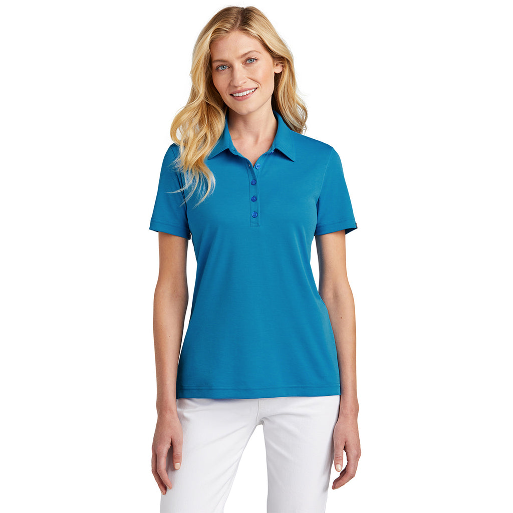 TravisMathew Women's Classic Blue Oceanside Solid Polo