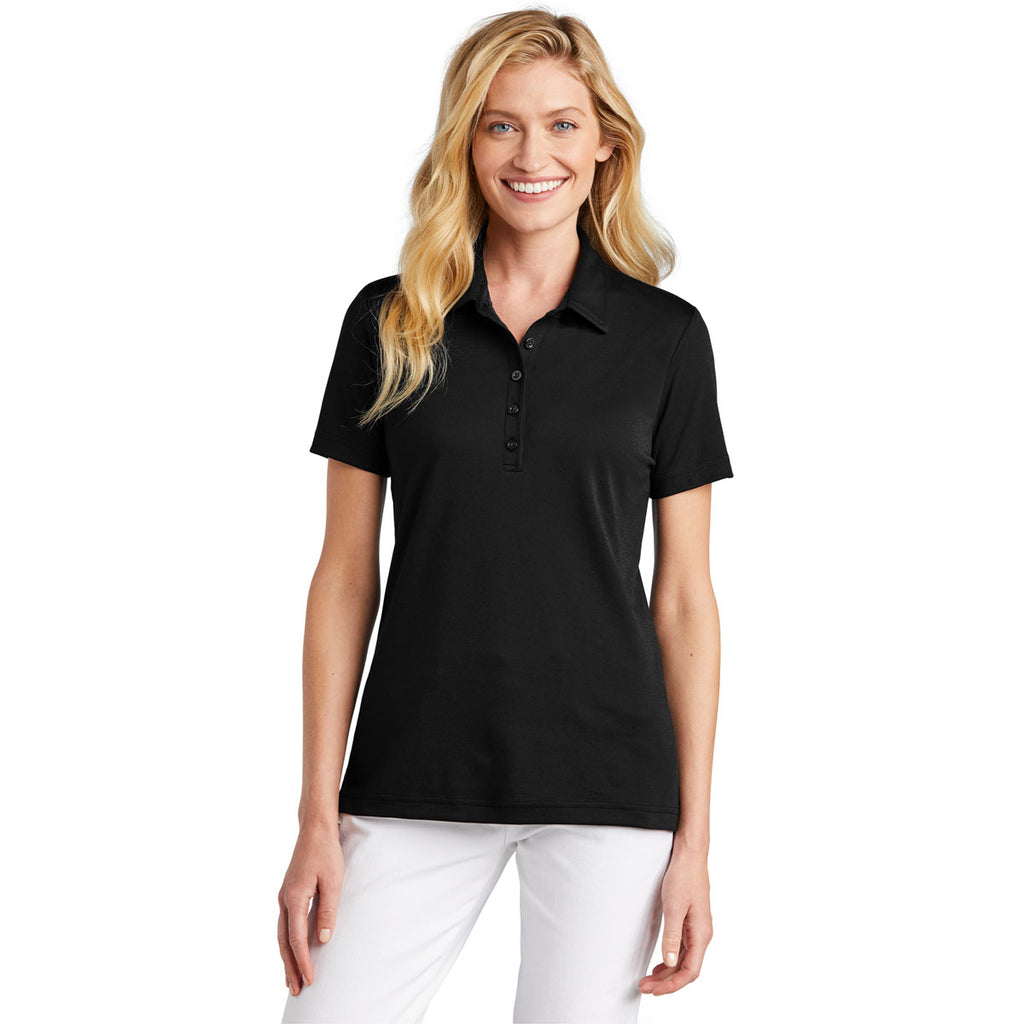 TravisMathew Women's Black Oceanside Solid Polo