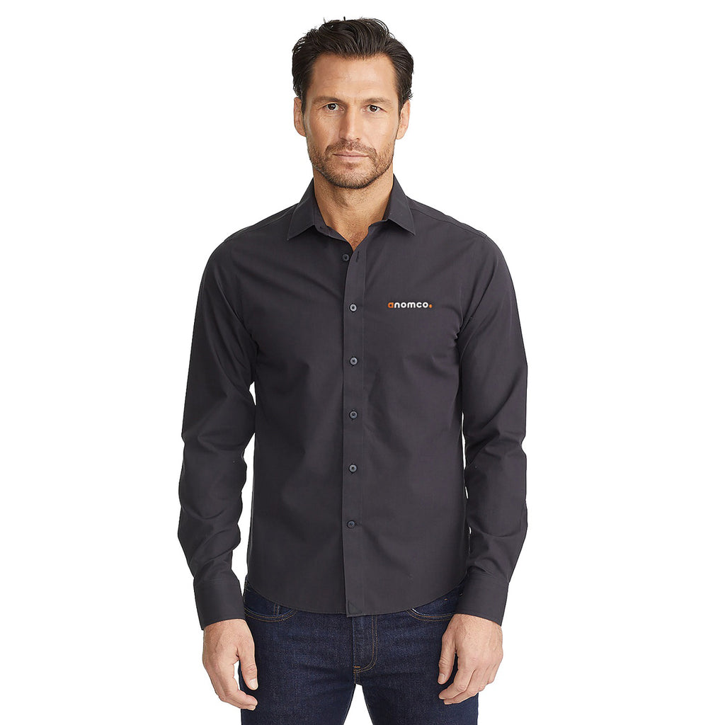 UNTUCKit Men's Black Stone Wrinkle-Free Long Sleeve Shirt