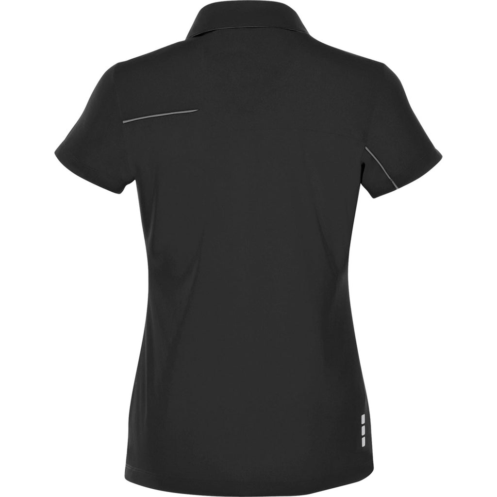 Elevate Women's Black/Steel Grey Wilcox Short Sleeve Polo