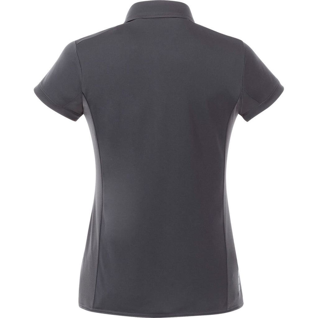 Elevate Women's Black Smoke/Grey Storm Royce Short Sleeve Polo