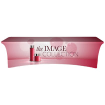 DisplaySplash Multi-Colored 8' Stretch Open Back Table Cover