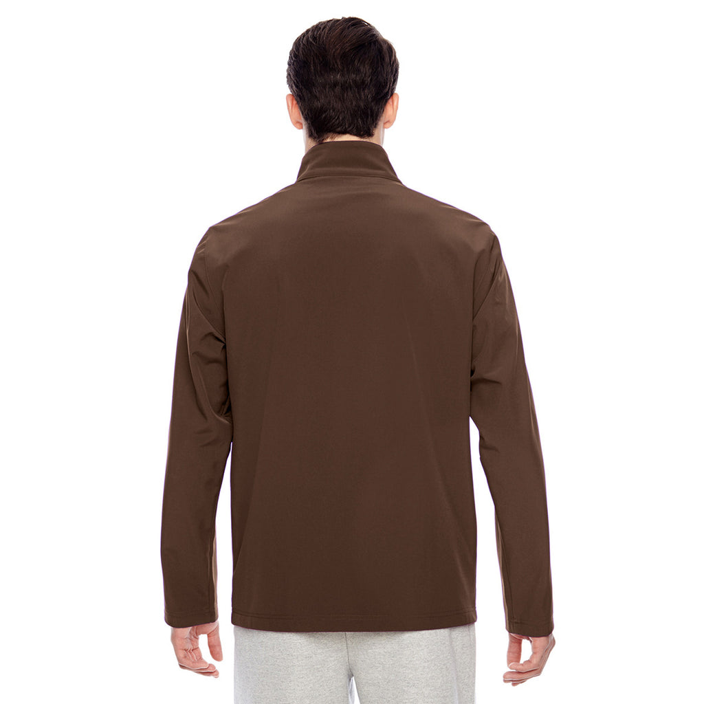 Team 365 Men's Sport Dark Brown Leader Soft Shell Jacket