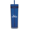 Gold Bond Inc Blue 16 oz Tube Tumbler with Straw