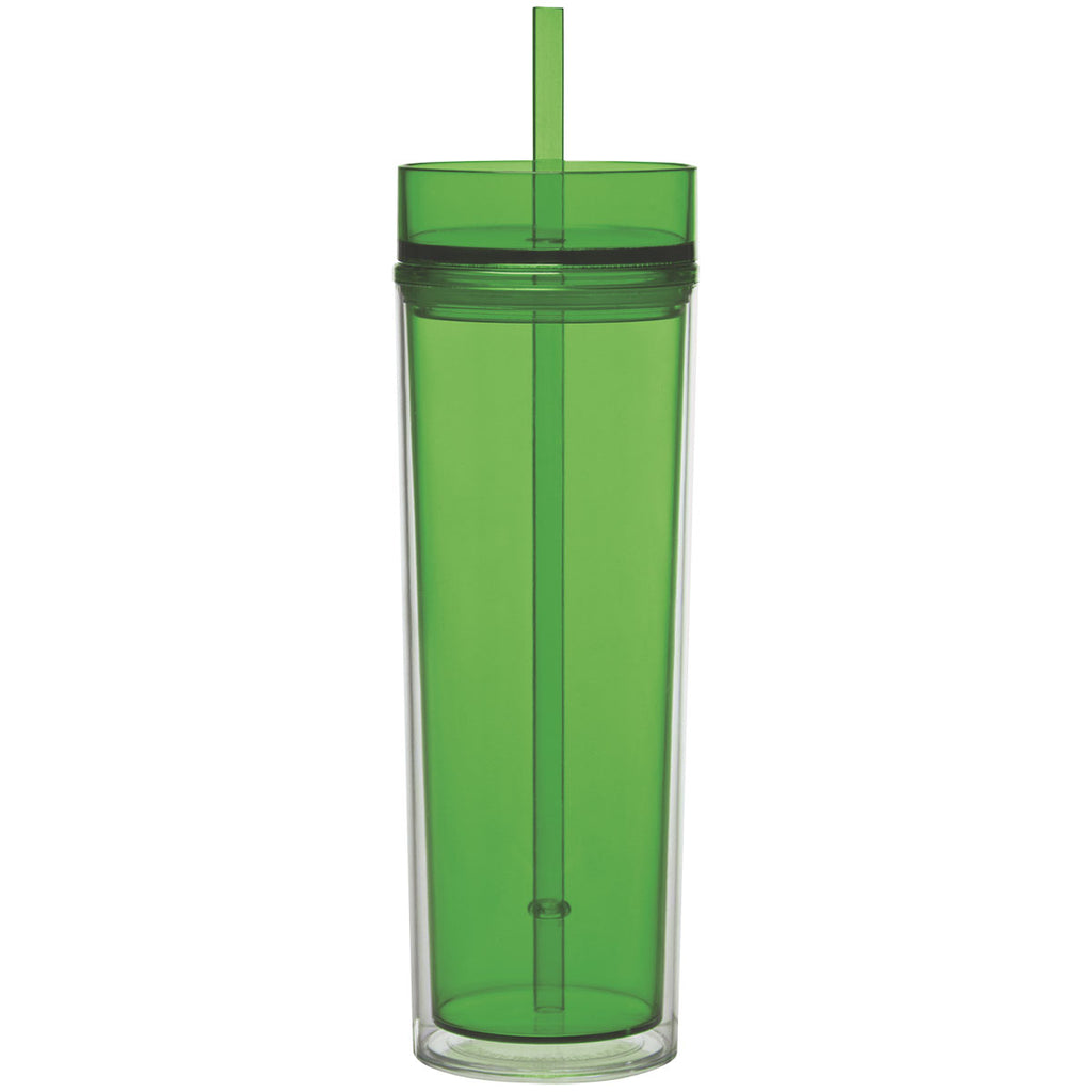 Gold Bond Inc Lime 16 oz Tube Tumbler with Straw