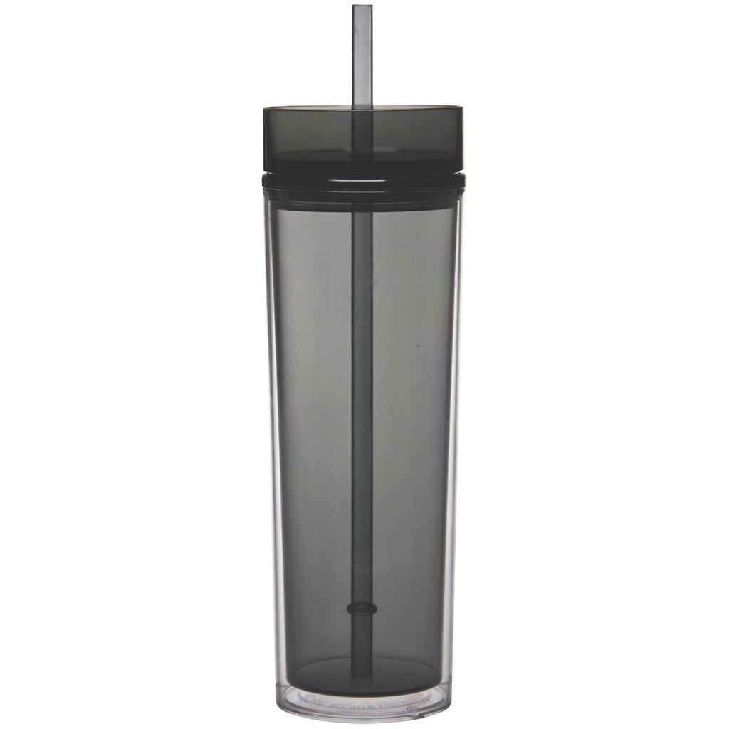 Gold Bond Inc Smoke 16 oz Tube Tumbler with Straw