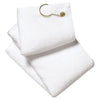 Port Authority White Grommeted Golf Towel