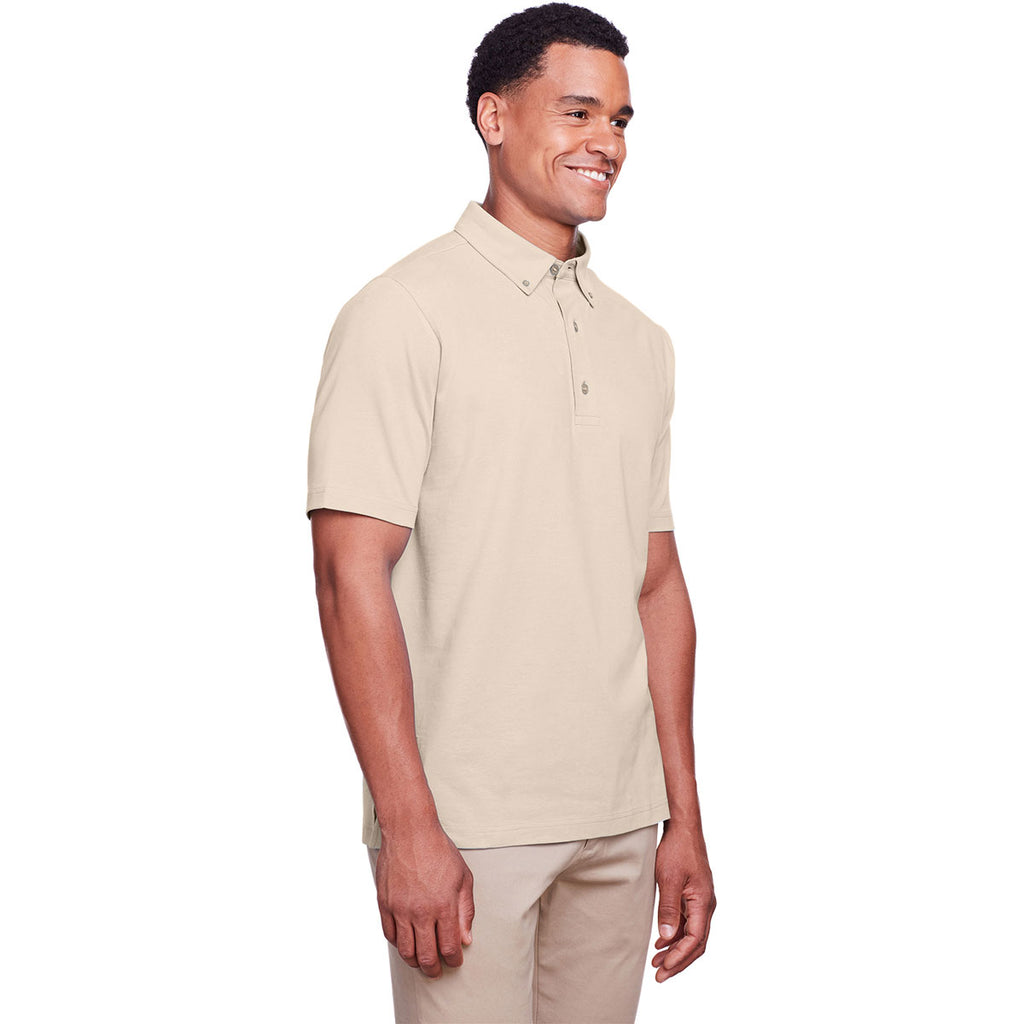 UltraClub Men's Stone Lakeshore Stretch Cotton Performance Polo