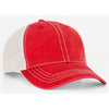 Pacific Headwear Red/Ivory Vintage Adjustable Trucker Mesh Cap
