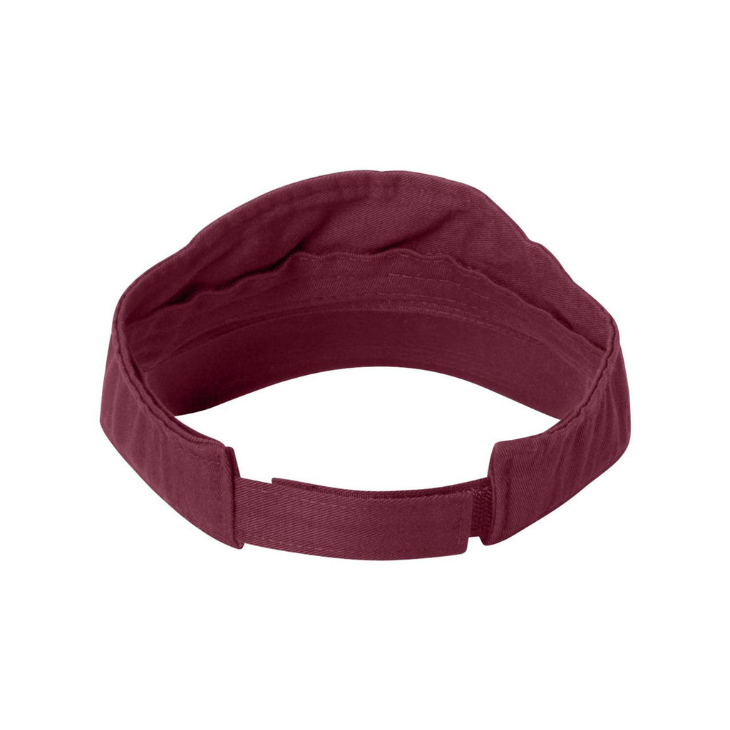 Valucap Maroon Bio-Washed Visor