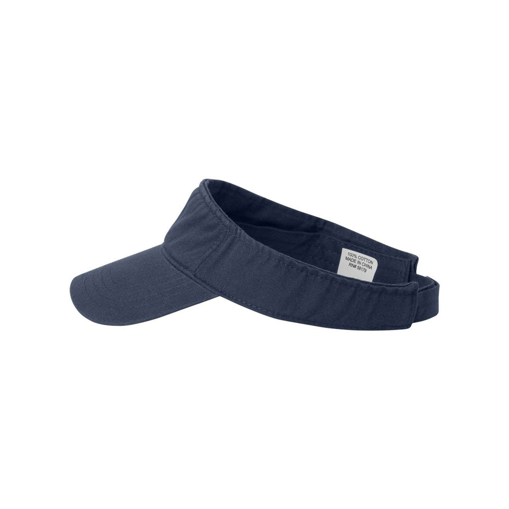 Valucap Navy Bio-Washed Visor