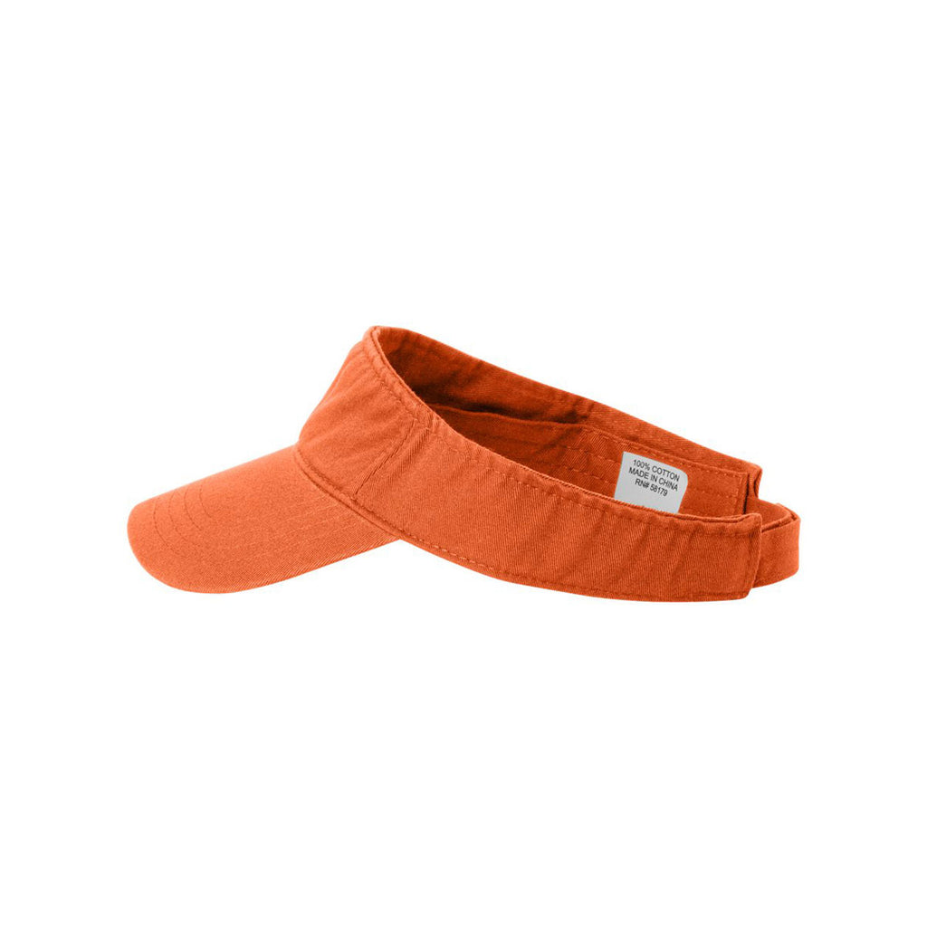 Valucap Orange Bio-Washed Visor